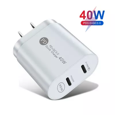 40W Fast Charger Block USB Type C Wall Power Adapter For IPhone 14 13 12 11 XR 8 • $7.93