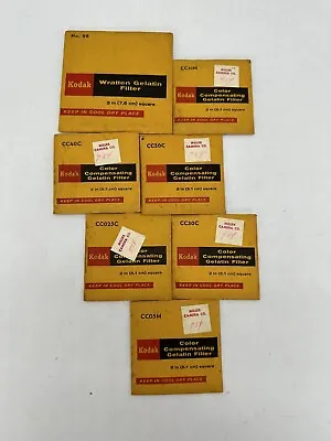 $15.29 • Buy Vintage Kodak Gelatin Filter Lot Of 7 Sealed Color Compensating Wratten Variants