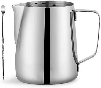 $24.99 • Buy Stainless Steel Milk Frothing Pitcher, Espresso Steaming Pitcher Decorating Pen