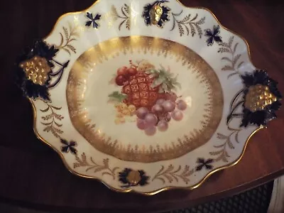 Antique Hammersley Bone China Painted Fruit Serving Plate No Damage 1 • £40