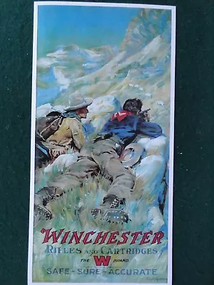 Winchester Advertising Poster Firearms & Ammunition Red W Philip Goodwin Art  • $7.50