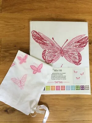 £25 • Buy 'Taftan' Cot Bed Duvet Cover Pillow Case  & Nightdress Bag - Butterfly Design