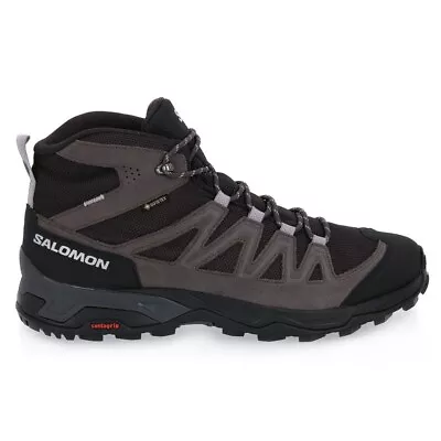 Shoes Trekking Men Salomon X Ward Leather Mid Gtx 471817 Black-Grey • £209.99