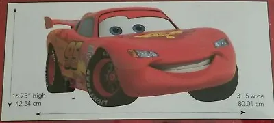 Disney CARS 2 GIANT LIGHTNING MCQUEEN Wall Decals Room Decor Stickers Mural Race • $12.60