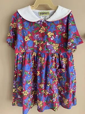 Vintage Esprit Dress Toddler Girls Size 24 Months Deadstock NWOT 90s Made In USA • $24.25