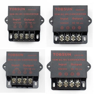 $10.11 • Buy DC 12V 24V To DC 5V  Power Converter Voltage Regulator Step Down Buck Reducer