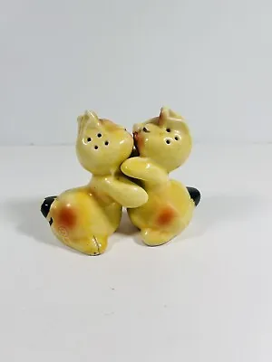 Vintage Yellow Hugging Rabbits  Van Tellingen Salt & Pepper Shakers  • $14.75