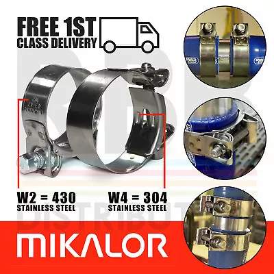 £3.48 • Buy Mikalor Supra Hose Clamps Stainless Steel Heavy Duty Car T Bolt Exhaust Clips 