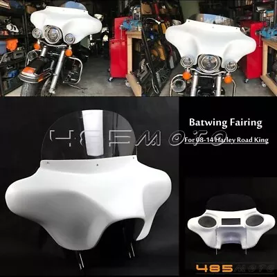 Front Batwing Fairing Windshield For Harley Touring Road King FLHR 6x9  Speaker • $606.97