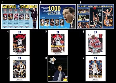 5-time National Champion Duke Blue Devils Poster Package — Get 9 Great Posters • $44.95