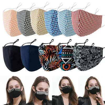 CLEARANCE Cloth Cotton Face Mask Multi Layers 3D Shaped Fabric Washable Adult  • $3.59