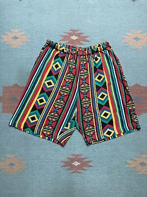 Vintage 1980s Shorts Multicolor Spike Lee Michael Jordan Cross Colours Large • $30