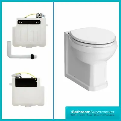 £129.95 • Buy Traditional Back To Wall BTW WC Pan Toilet Concealed Cistern