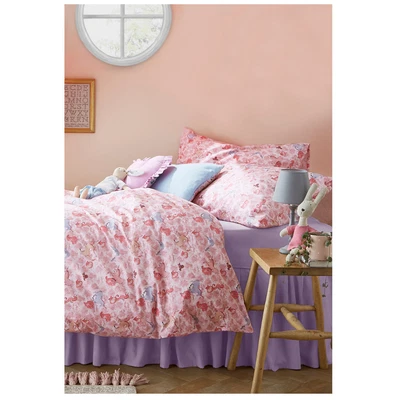 £36 • Buy Children's Bedding Unicorn Waves Pink Duvet Cover Set Cotton By Cath Kidston