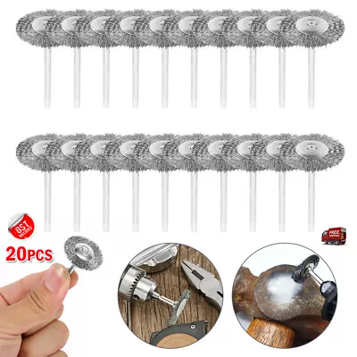 20x Stainless Steel Wire Brush For Dremel Tool Rotary Die Grinder Removal Wheel • $12.22