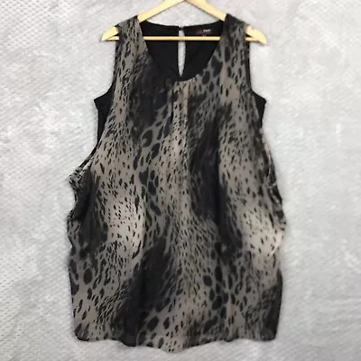 Matalan Maternity Blouse Womens 16 Chiffon Sleeveless Animal Print Top • £14.95