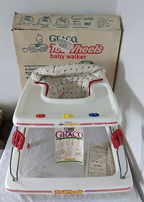 Vintage 1987 Graco Tot Wheels Fold Up Collapsible Baby Walker Style B 42305  • $74.99