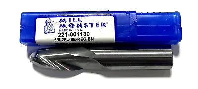 Mill Monster 5/8  Carbide Ball Nose End Mill 2 Flute Regular Length USA Made • $39.99