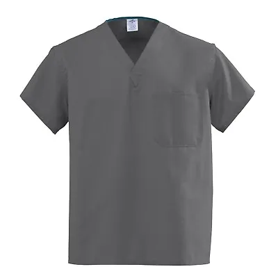 TWO New Medline AngelStat Scrub Tops Unisex Reversible V-Neck - Gray - Size 2XL • $16.99