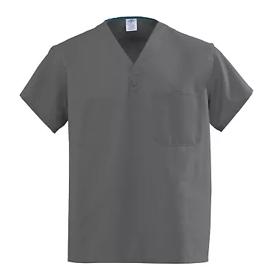 TWO New Medline AngelStat Scrub Tops Unisex Reversible V-Neck - Gray - Size XL • $16.99