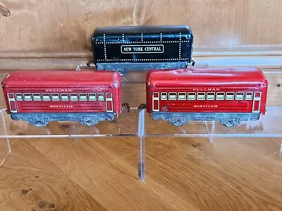 Marx O Gauge NY Central Tender And 2 Montclair Pullman Cars • $0.99