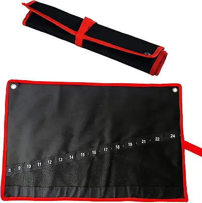 Wrench Roll Up Pouch Wrench Organizer Tool Holder With 15 Pockets Small Spanne • $14.60