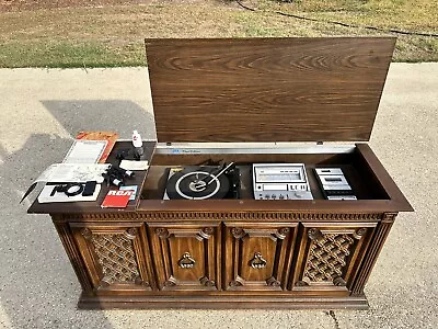 Vintage RCA SOUNDESIGN Q91035 Stereo Cabinet 8 Track Record Cassette Fm/Am Radio • $168