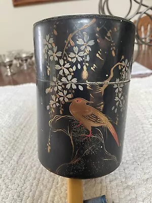 Vintage Japanese Tea Tin Hand Painted • $18