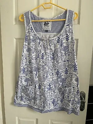 Lazy Jacks Blue/White Sleeveless Short Dress Size 12 • £3