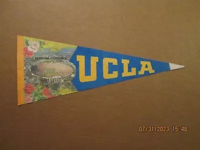 NCAA UCLA Vintage 1970's PasadenaCalifornia Rose Bowl Logo College Pennant • $40