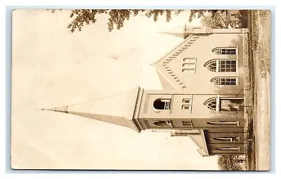 1913 Markle IN Postcard- CHRISTIAN CHURCH Black And White • $14.99