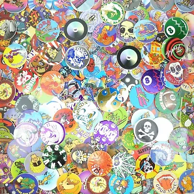 Lot Of 100 Pogs / Milk Caps + Slammer Unsorted! Retro Game Nostalgia! Skull Bone • $22