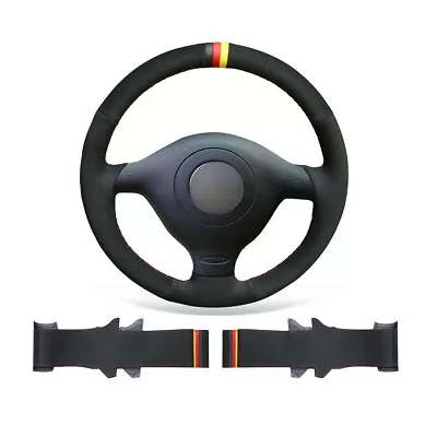 Custom Black Suede Car Steering Wheel Cover For Volkswagen VW Cabrio /GTI /Jetta • $42.47