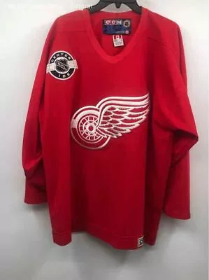 CCM Mens Red Detroit Red Wings NHL Hockey Pullover Jersey Size X-Large • $7.99