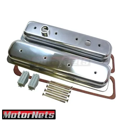 Small Block Chevy CenterBolt Valve Cover LT1 Polish Aluminum SBC Clearance Notch • $159.98