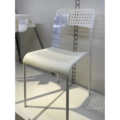 IKEA ADDE Chair White Steel Durable BRAND NEW- • $49.99
