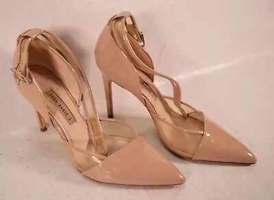 Zara Womens Slingbag Sandal Heel 40 Nude • $24