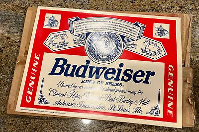 Vintage Budweiser Facsimile Labels Decal. Large 18.25  X 13.5” Sticker • $9.99