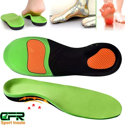 £15.59 • Buy Orthotic Insoles For Arch Support Plantar Fasciitis Flat Feet Back & Heel Gel UK