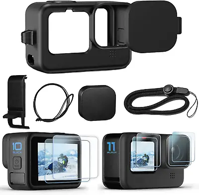 Gopro Hero 11/10 / 9 Black Accessories Kit - Protective Silicone Sleeve Included • $17.98