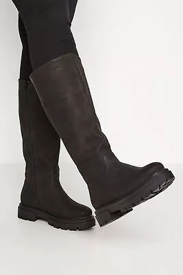 Yours Curve Plus Size Chunky Calf Boots • £54.99