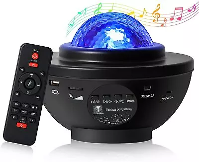 Star Projector Night Light Music Starry Light Projector W/Remote Valentines Gift • $19.99