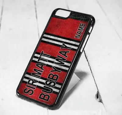 Manchester Personalised Phone Case - Bar Scarf Style - Hard Plastic Case • £7.95