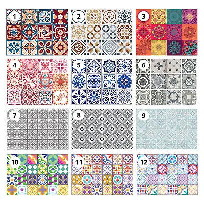 Mosaic Tile Stickers Decal Bathroom Kitchen Splashback Self-adhesive Tile Paint • £26.95