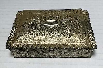 Vintage Small Metal Trinket Box Wood Lined Made In Occupied Japan • $29.99