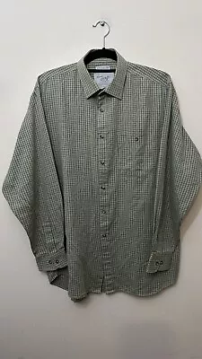 Bonart Mens Aylesbury Country Shirt Cotton Blend Green Check 16.5 Collar  • £15