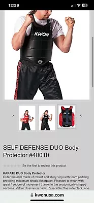 Karate Tae Kwon Do Chest Protector Body Guard - Reversible By KWON • $25