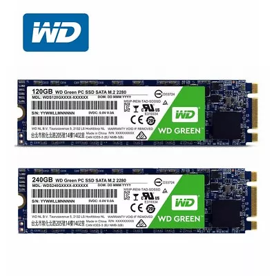 $39.95 • Buy SSD M.2 120GB 240GB 480GB WD Green Western Digital Internal Solid State Drive