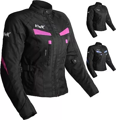 HWK Stunt Water Resistant Motorcycle Jacket W/CE Armor For Women Large - Pink- • $35