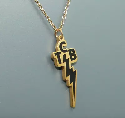 New Elvis Presley Lightning TCB Bolt Concert Gold Plated Pendant Chain Necklace  • $14.22